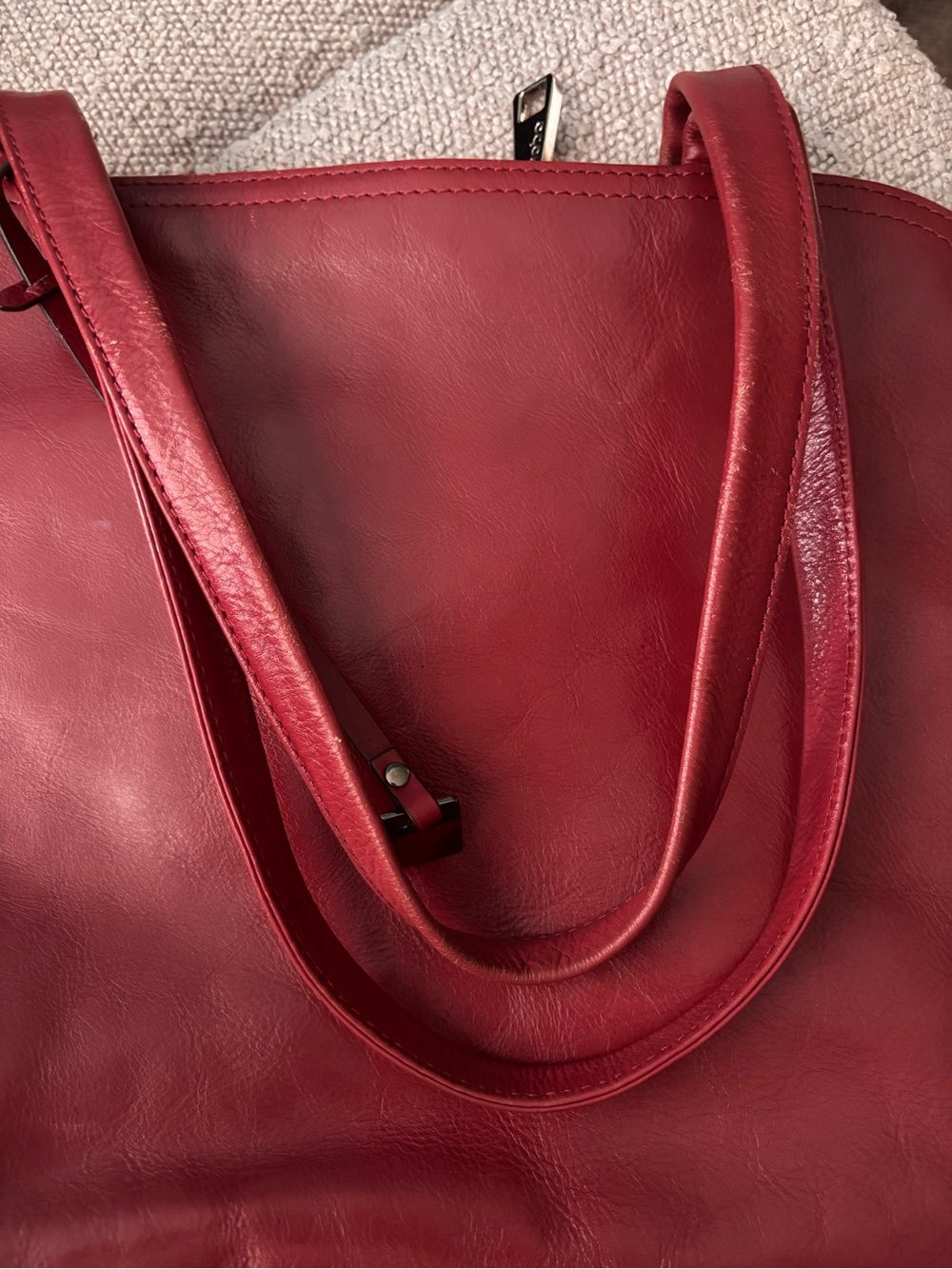 HOBO Red leather Shoulder Bag purse - Picture 8 of 9